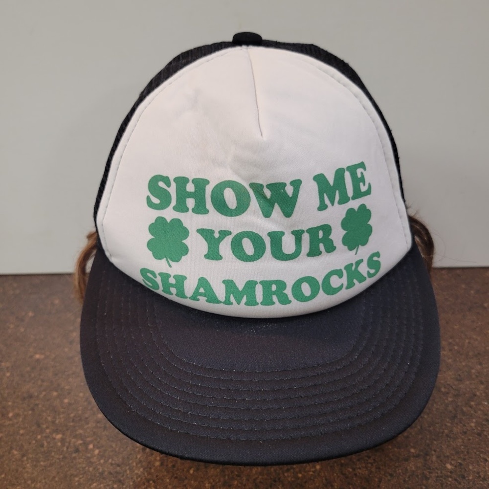 Show Me Your Shamrocks Hat Cap Snap Back Mesh Trucker St Patricks Day Mens